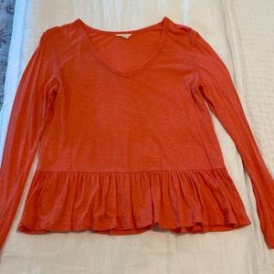 Caslon Long-sleeve Red/Orange Shirt